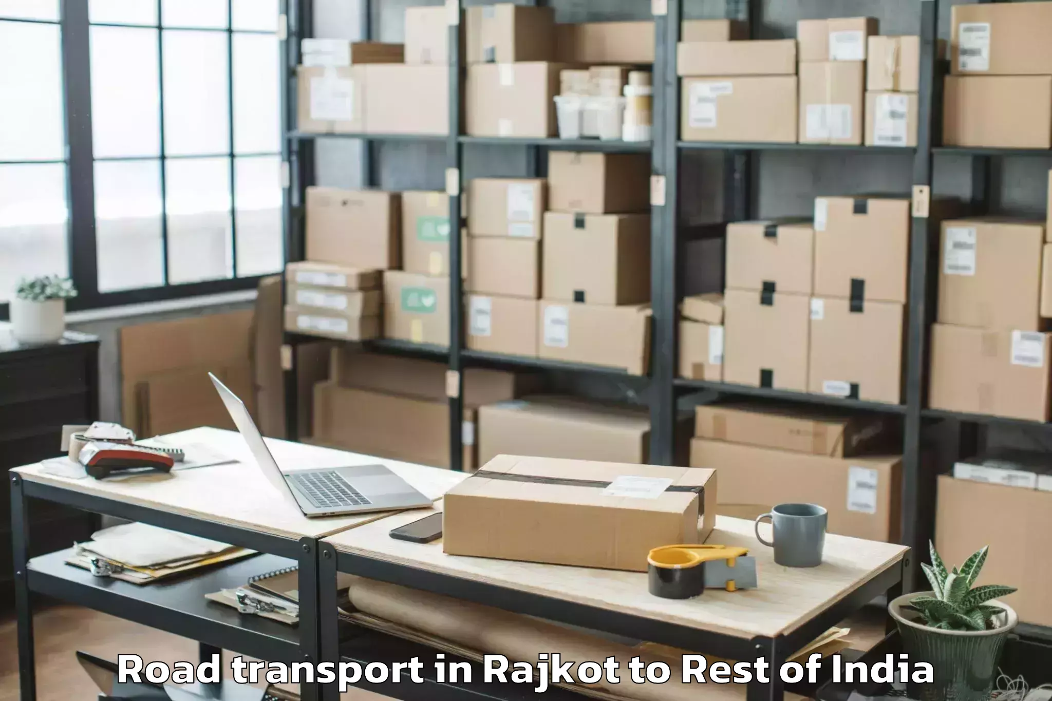 Book Rajkot to Khailar Road Transport Online